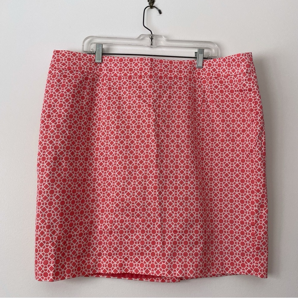 Jessica Pink Coral Geometric Skirt